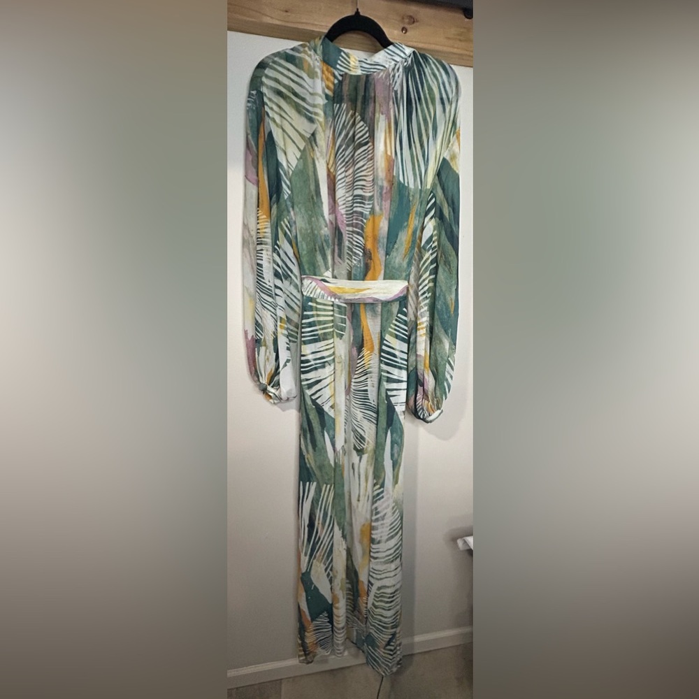 NWT Andrea Iyamah Sade Multicolor Cover-Up Maxi Dress - Picture 2 of 12